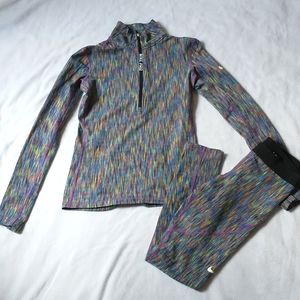 Nike Pro Hyperwarm Half Zip Top and Tights Set Medium